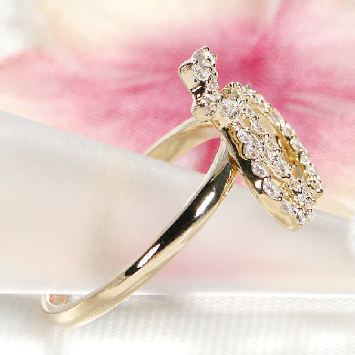 楽天市場】K18YG【0.37ct】ひらがな「あ」ダイヤモンド リング 【送料  