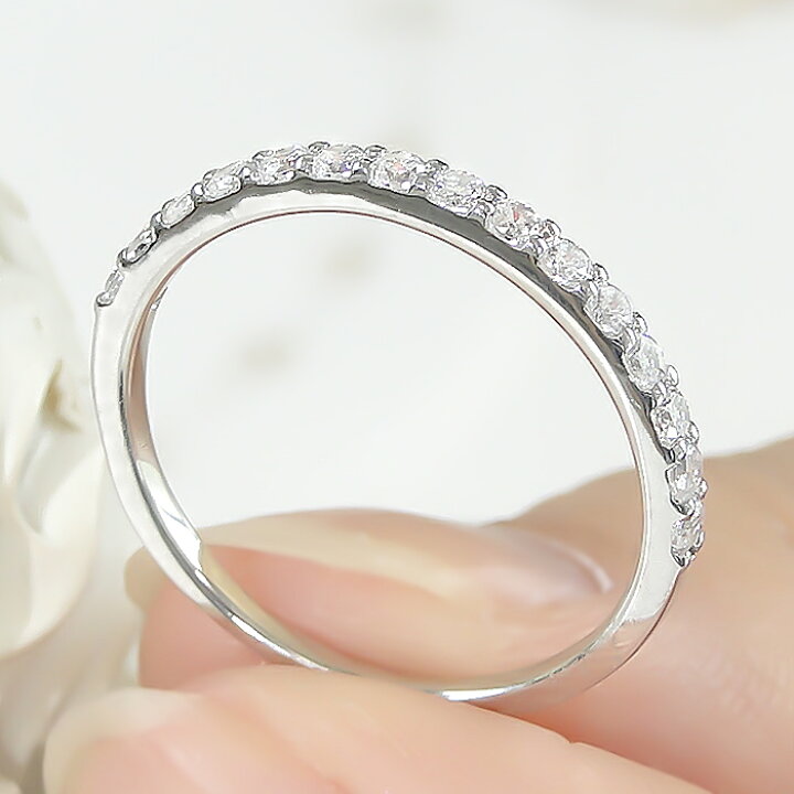 楽天市場】K18WG 0.3ct ダイヤモンド エタニティリングファッション 