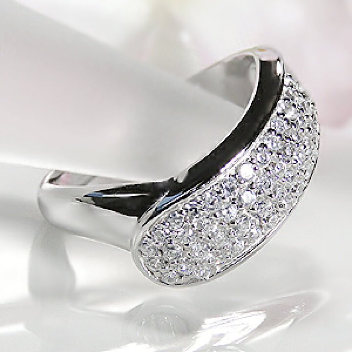 楽天市場】pt900【0.5ct】ダイヤモンド パヴェ リング【送料無料 