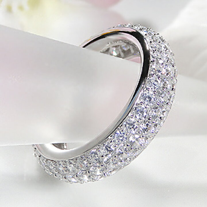 楽天市場】pt900 豪華【2.50ct】ダイヤモンド パヴェ フルエタニティ 