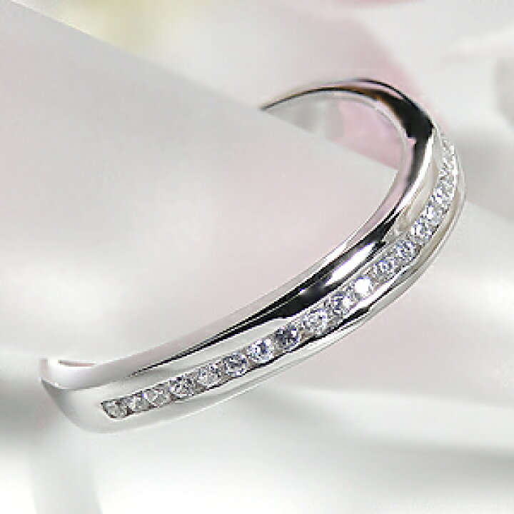 楽天市場】pt900【0.12ct】ダイヤモンド ウエーブ エタニティリング  