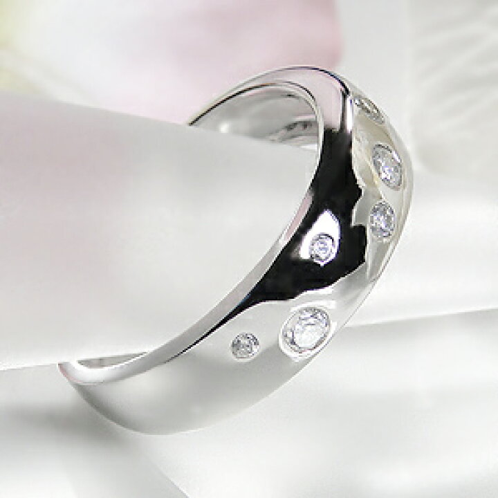 楽天市場】pt900【0.20ct】ダイヤモンド ドット リング 【送料無料 