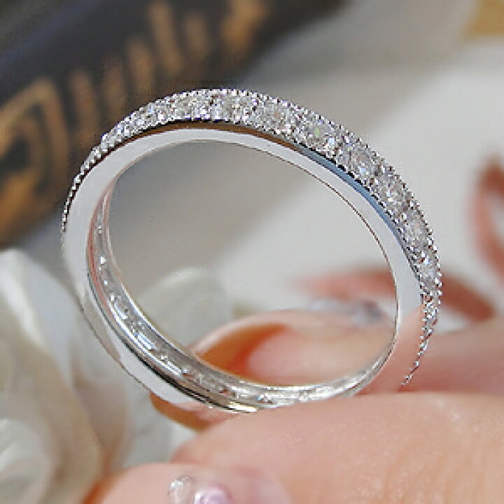 楽天市場】pt900【1.0ct】ダイヤモンド ミル打ち フルエタニティリング  