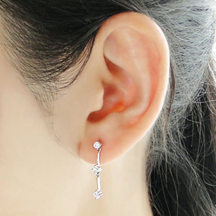 TRILOGY トリロジー Pt 0.3ct ダイヤモンド ピアス