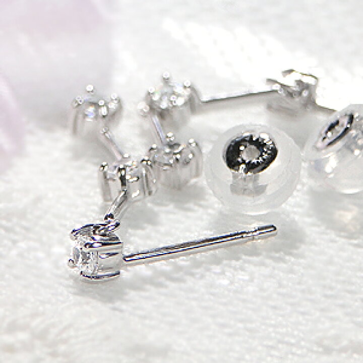 楽天市場】K18WG/YG/PG【0.2ct】ダイヤモンド スリーストーン ピアス 