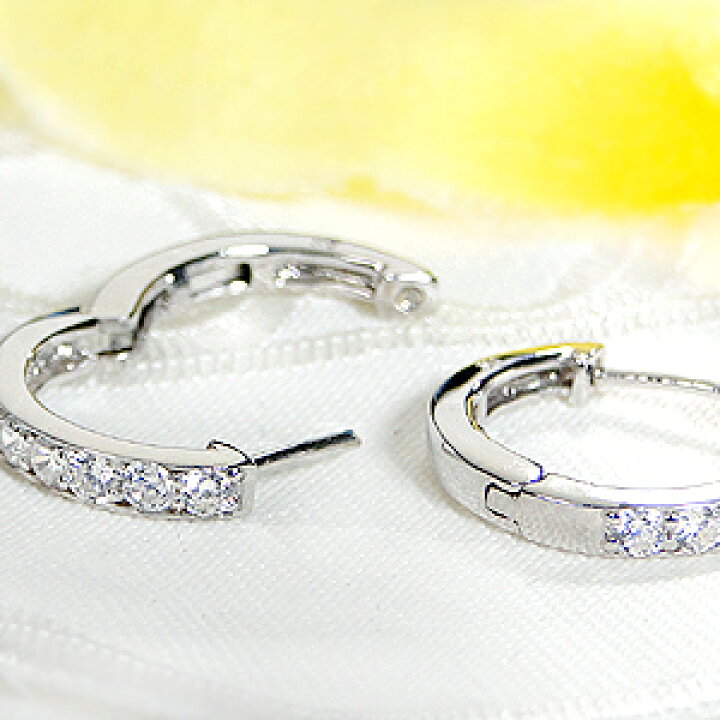 楽天市場】K18WG/YG/PG【0.5ct】ダイヤモンド フープピアス18金 ピアス  