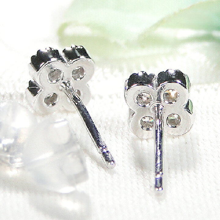 楽天市場】pt900【0.2ct】ダイヤモンド クローバーピアスプラチナ 