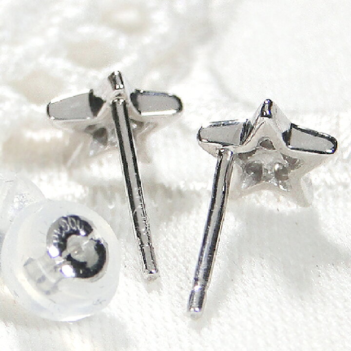 楽天市場】pt900 ダイヤモンド スターピアスプラチナピアス 星ピアス 