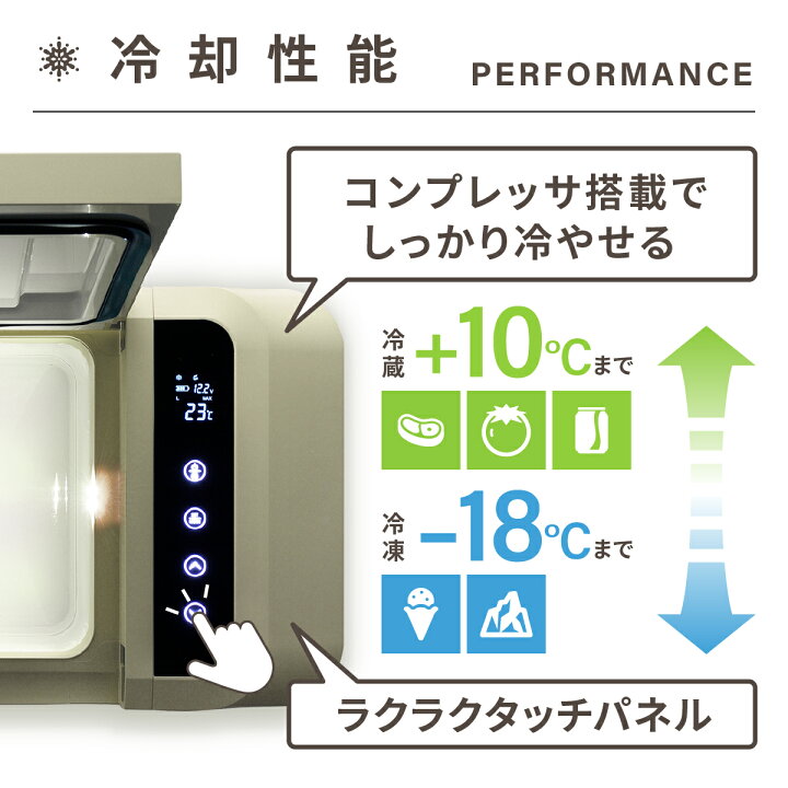 楽天市場】ポータブル冷蔵庫 パシフィクール 21L サンドベージュ 車載 