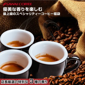 11日1:59迄クーポン＆ポイントUP！ 焙煎したて コーヒー豆 コーヒー粉 600g 珈琲豆 送料無料 スペシャリティー コーヒー 福袋 お試し 200g×3袋 中挽き/豆のまま 60杯分 飲み比べ エーデルワイス マンデリン ブラジルサンライズ 澤井珈琲 【RDT】 【TSDT】