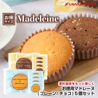 澤井珈琲 素朴な美味しさがちょうどいい マドレーヌ 5個入り チョコ プレーン お菓子 洋菓子 スイーツ ギ…