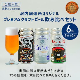 【公式 ヘリオス酒造】6本セット（3種×2本）飲み比べクラフトビール 沢内醸造所オリジナルクラフトビール 白ビール ホワイトエール ペールエール ケルシュタイプ ご当地ビール ギフト 家飲み【沢内醸造所クラフトビール飲み比べセット350ml 3種 各2本ずつ 6缶セット】