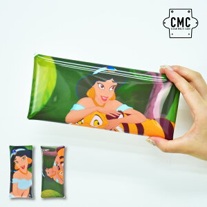 【よりどり3点以上で390円】メール便送料無料 ディズニーアラジン ペンケース 筆箱 小物入れ クリアマルチケース Lサイズ レディース 女子 女の子 ジャスミン アラジン メンズ 男子 男の子