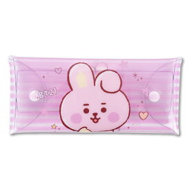 【ポイントUP&10%OFFクーポン利用で】メール便送料無料 BT21 公式ライセンス ペンケース 筆箱 小物入れ クリアマルチケース Lサイズ レディース 女子 女の子 KOYA RJ SHOOKY MANG CHIMMY TATA COOKY キャラクター かわいい シンプル トレンド 多機能 予約 洗える