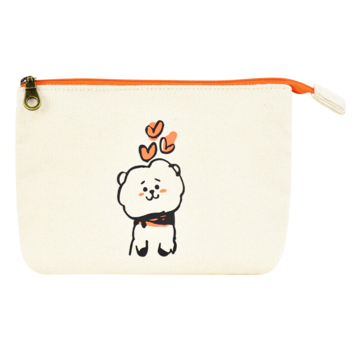 楽天市場 Bt21 公式ライセンス グッズ Rj Mbt 155 ポーチ 化粧ポーチ コスメポーチ トラベルポーチ キャンバス 帆布 2ルーム 仕分け 女子 学生 高校生 中学生 レディース 女性 大人 大学生 携帯 整理 おしゃれ かわいい 人気 キャラクター ｓａｙａ Collection