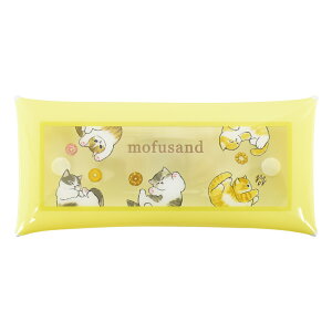 mofusand ペンケース 筆箱 小物入れ 文房具 クリアマルチケース Lサイズ レディース イラスト 女子 女の子 男の子 ブランド キャラクター グッズ 大人 かわいい 可愛い シンプル トレンド 多機