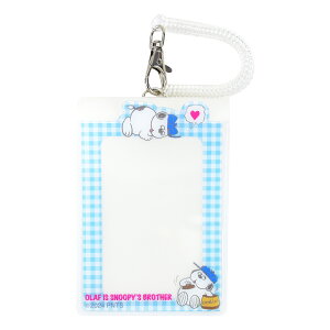 スヌーピー オラフ 定期入れ パスケース 推し活グッズ コイルチェーン付き フォトケース スタンド フレーム カード クリア レディース メンズ 女子 男子 男女兼用 通勤 通学 旅行 フェス お