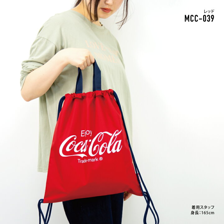 楽天市場 コカコーラ リュック トート型リュック リュックサック ナイロン 小さめ ロゴ ナップサック 黒 2way 女子 男子 男女兼用 高校生 中学生 ユニセックスナップサック スポーツバッグ かわいい 可愛い おしゃれ 人気 ブランド ｓａｙａ Collection