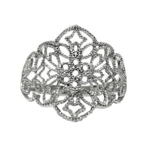 リング シルバー シルバーリング 地金 地金リング 指輪 人差し指 中指 幅広 太め 透かし 唐草 大ぶり ミル打ち アンティーク アラベスク ピンキー 薬指 小指 重ね着け SV 普段使い 結婚指輪 マ