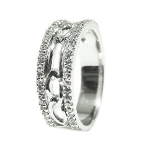 K10ホワイトゴールド イエローゴールド ピンクゴールド リング 指輪 人差し指 中指 ダイヤ ダイヤリング 透かし 幅広 太め 大ぶり ピンキー 薬指 重ね付け チェーンリング 高級 10K 10金 ゴール