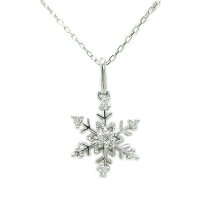 楽天市場】雪 結晶 ネックレス ダイヤモンドの通販