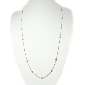 ダイヤネックレス K18イエローゴールド PT850プラチナ ステーションネックレス ダイヤステーション ダイヤネックレス 一粒石 コンビ 2カラー 2カラット ロング ロングステーション 大粒ダイヤ スライドチェーン 長さ調節 天然石 誕生石 18K 18金 ゴールド プレゼント ギフト