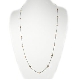 ダイヤネックレス K18ピンクゴールド PT850プラチナ ステーションネックレス ダイヤステーション ダイヤネックレス 一粒石 コンビ 2カラー 2カラット ロング ロングステーション 大粒ダイヤ スライドチェーン 長さ調節 天然石 誕生石 18K 18金 ゴールド プレゼント ギフト