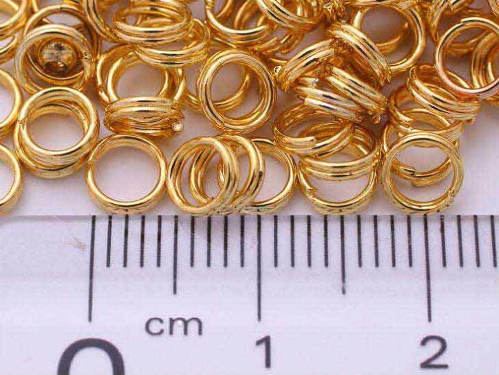 楽天市場】二重カン 線径:約0.7mm 5mm ゴールド 約300個 300ヶ 二重 