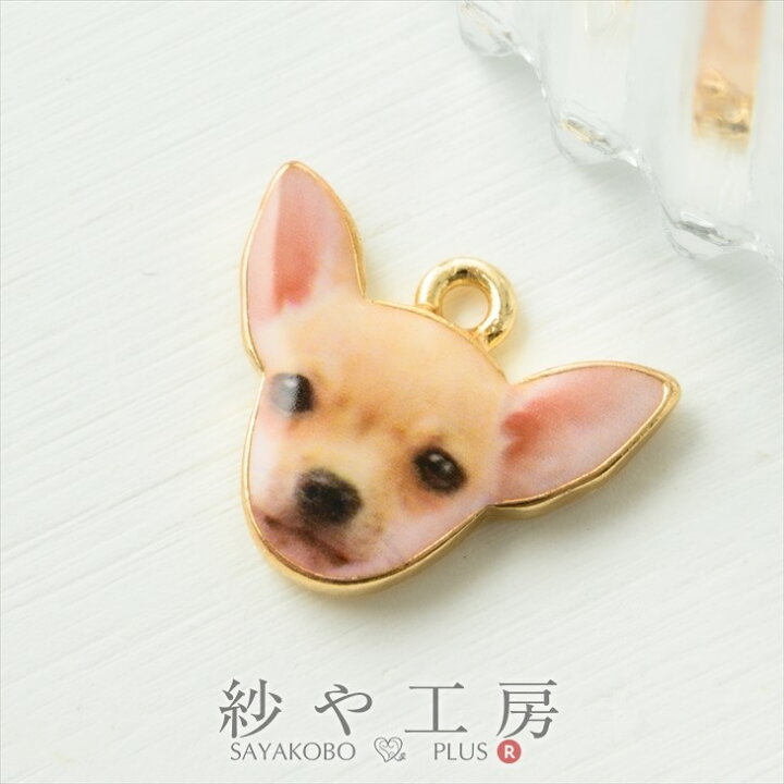 楽天市場】チャーム 犬 チワワ 動物 アクセサリー パーツ クリーム 
