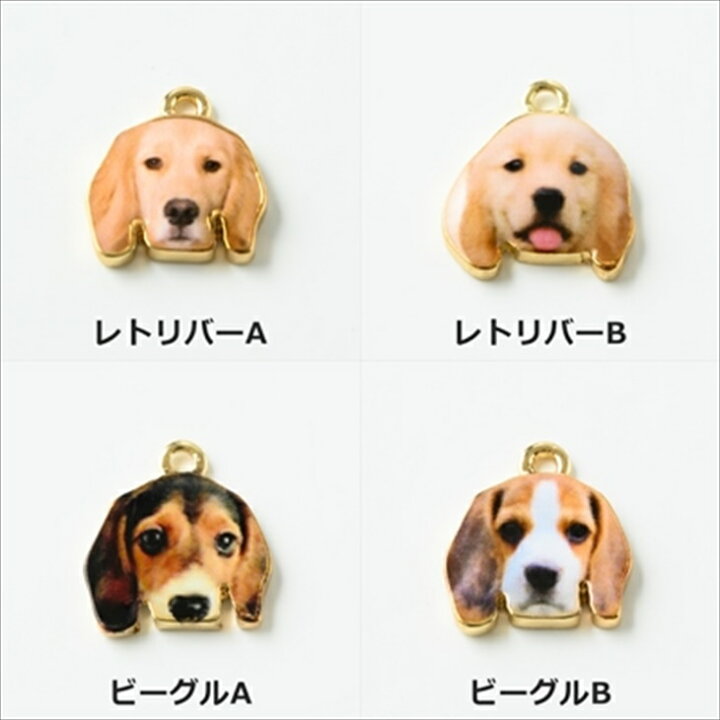 楽天市場】チャーム 犬 動物 アクセサリー パーツ マルチ 1個 カン付  