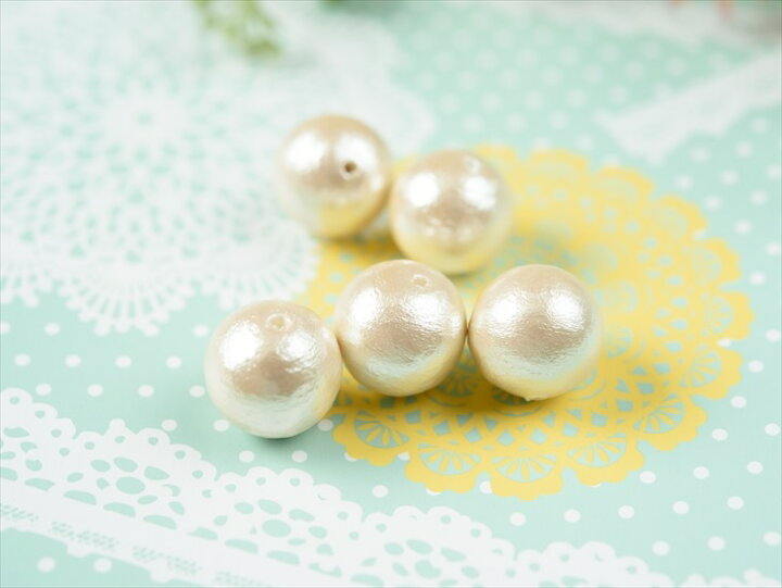 楽天市場】【店内最大P20倍】コットンパール キスカ 14mm 1.4cm 5個 