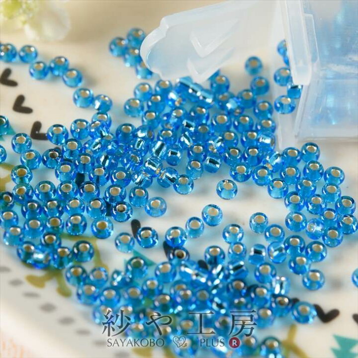 楽天市場】ビーズ 丸小ビーズ col.45 メタリックブルー 2mm ブルー  