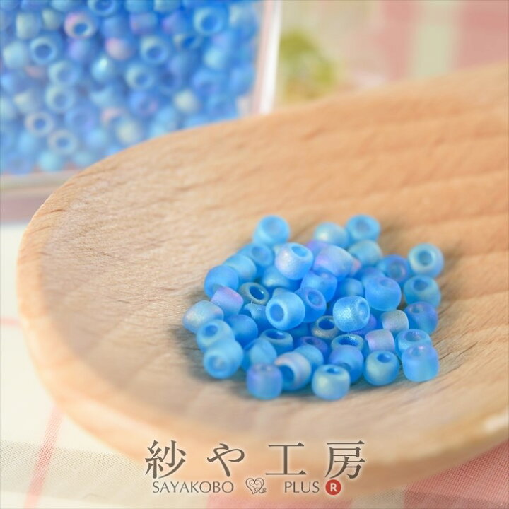 楽天市場】ビーズ 丸小ビーズ col.M545 マットブルーミックス 2mm 