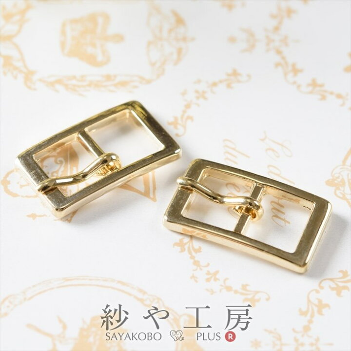 楽天市場】ベルト金具 ミニバックル 角丸 19mm ゴールド 2個 2ヶ 約1.9 