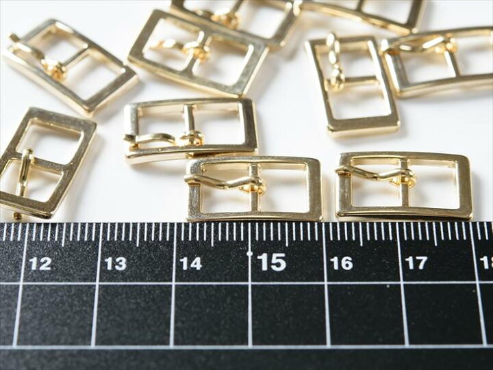 楽天市場】ベルト金具 ミニバックル 角丸 19mm ゴールド 10個 10ヶ 約  
