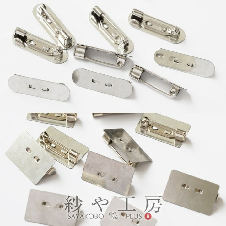 楽天市場】ブローチ 回転 楕円 長方形 小さめ アクセサリー パーツ 