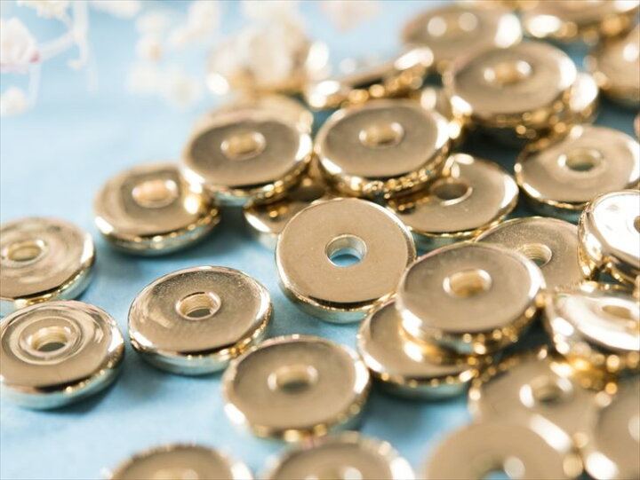楽天市場】スペーサー コイン大 8mm ゴールド 約100個 ニッケルフリー 