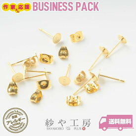 ピアスパーツ 316L ステンレス キャッチ付 アクセサリー パーツ ゴールド 12mm 30ペア 5mm 平皿 丸皿 金属アレルギー対応 アレルギー対応 サージカルステンレス 問屋 ステンレス316L ハンドメイド ハンドメイドパーツ さや工房 手作り アクセサリーパーツ 卸 おすすめ