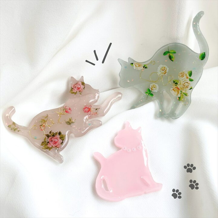 楽天市場】シリコンモールド プレート 猫 アクセサリー パーツ 大きい 