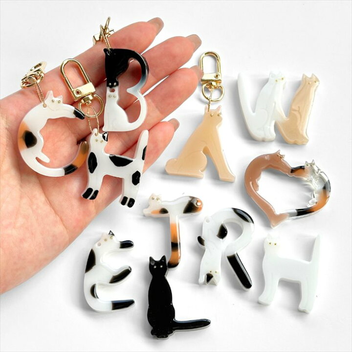 楽天市場】シリコンモールド アルファベット 猫 ネコ アクセサリー 