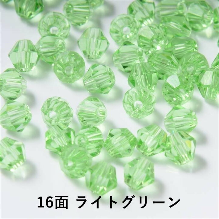楽天市場】ガラスカットビーズ 高級クリスタル 16面 アクセサリー 