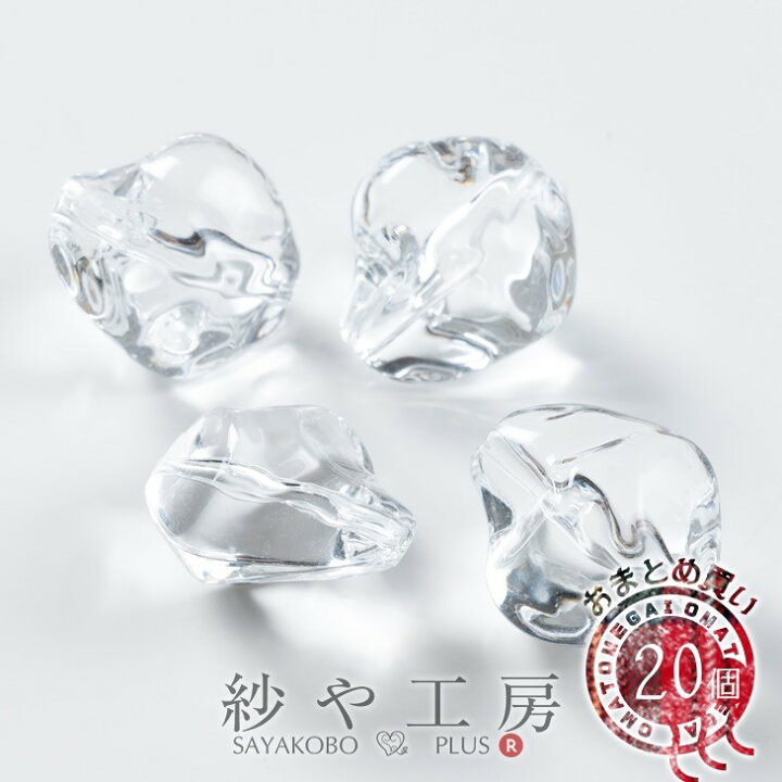 楽天市場】アクリルビーズ 溶けた氷のような形 大 クリア 20mm 20個 20 