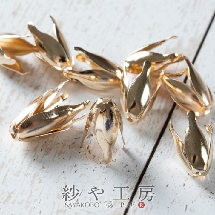 楽天市場】タッセルキャップ フラワーデザイン ゴールド 13mm 10個 10 