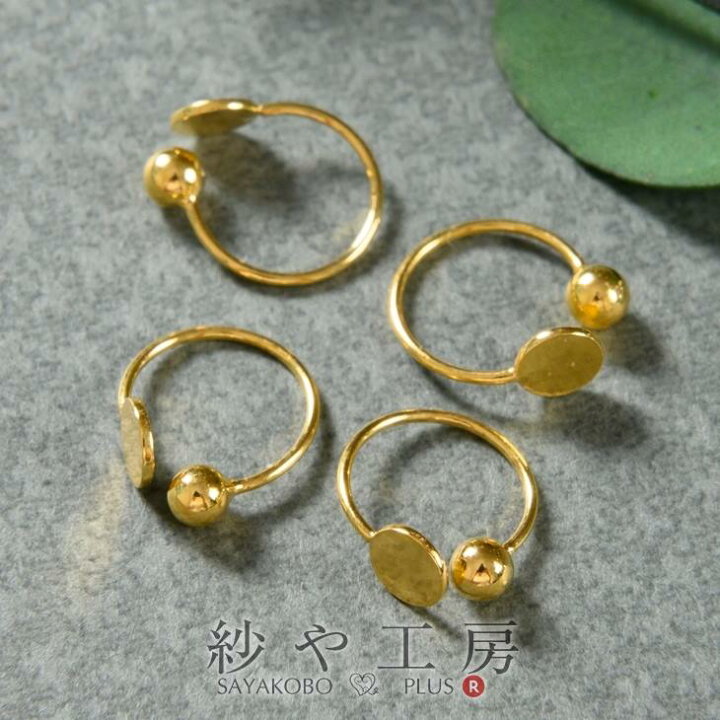楽天市場】イヤリングパーツ イヤーカフ 金メッキ 4mm平皿付 ゴールド 