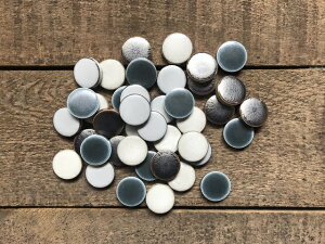 タイル 丸 19ミリ 丸 さび色 4色 各10個 モザイクタイル 工作 DIY 和 アクセ オザワ タイルクラフト アート コースター 美濃焼 単色 バラ 袋詰め 雑貨 19丸 丸型 ミックス キッチン 小物 詰め合わ