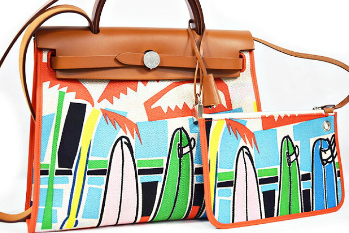 楽天市場】エルメス エールバッグジップ31 Sea Surf and Fun ハワイ  