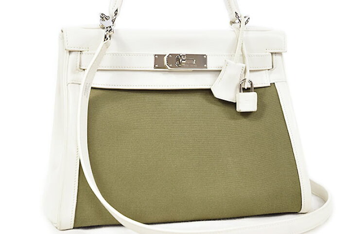 楽天市場】エルメス HERMES ケリー28 内縫い ヴォーガリバー×トワル 白 