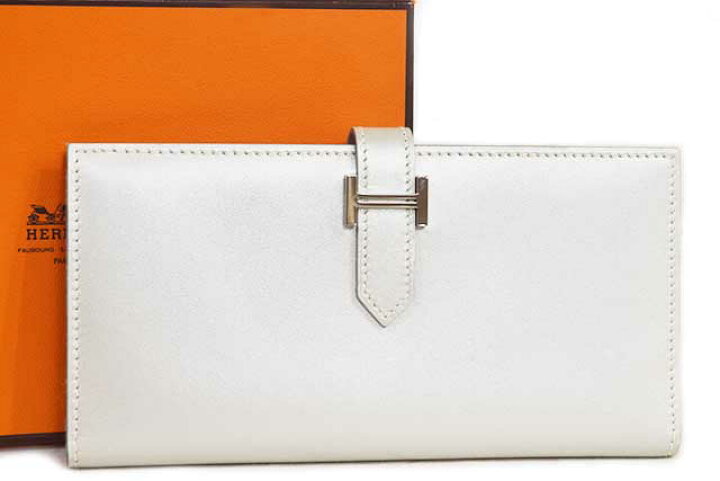 楽天市場】エルメス HERMES ベアン クラシック 長財布 パールホワイト 