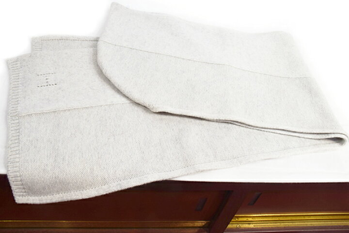 楽天市場】エルメス HERMES フード付き マフラー Hロゴ ライトグレー  