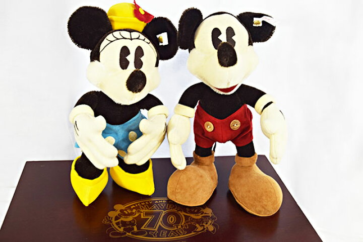 楽天市場】【steiff】 シュタイフ ミッキー＆ミニー ぬいぐるみ 誕生70 